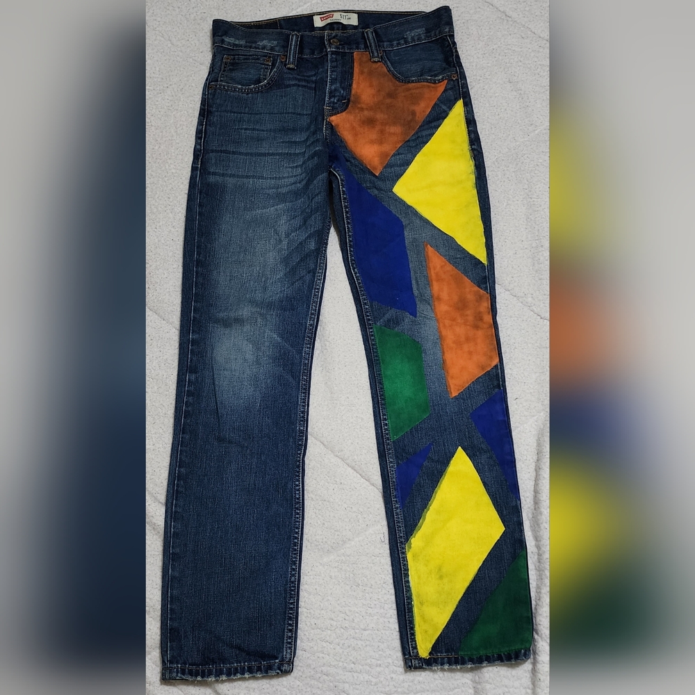 Levi's 511‎ Jeans Men's Size 30 Blue Colorblock Skinny jeans 30x30